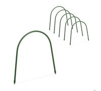 Relaxdays Lot de 6 arches de serre-tunnel, protège vos plantes, H x L : 31 x 33 cm, résistant aux intempéries, vert