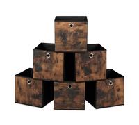 Relaxdays Lot de 6 bacs de rangement