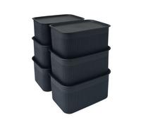 Relaxdays Lot de 6 bacs de rangement