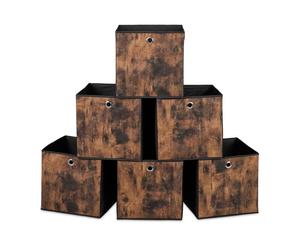 Relaxdays Lot de 6 bacs de rangement