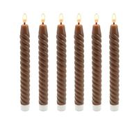 Relaxdays Lot de 6 bougies LED en cire