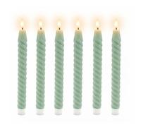 Relaxdays Lot de 6 bougies LED en cire