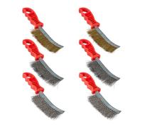 Relaxdays Lot de 6 brosses métalliques