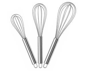 Relaxdays Lot de 6 fouets de cuisine en inox