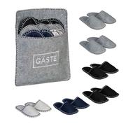 Relaxdays Lot de 6 paires de pantoufles