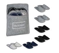 Relaxdays Lot de 6 paires de pantoufles