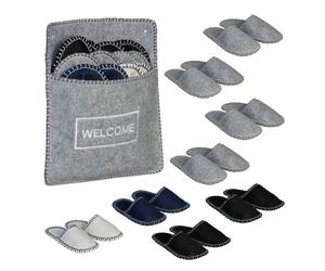 Relaxdays Lot de 6 paires de pantoufles