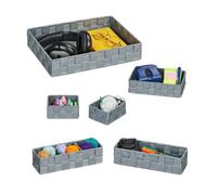 Relaxdays Lot de 6 paniers de rangement