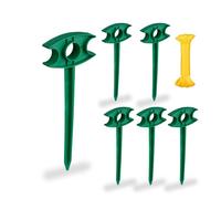 Relaxdays Lot de 6 piquets avec ficelle