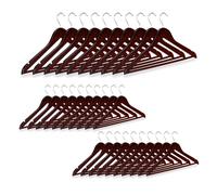 Relaxdays Lot de 60 cintres en bois marron