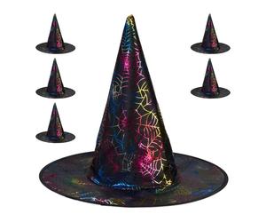 Relaxdays Lot de 6x chapeaux de sorcière