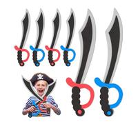 Relaxdays Lot de 8 épées de Pirate en Mousse, Carnaval, déguisement, Halloween, pour Enfants, 41 cm de Long, Multicolore