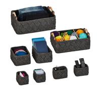 Relaxdays Lot de 8 paniers de rangement