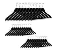 Relaxdays Lot de 90 cintres en bois noir