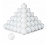 Relaxdays Balles de ping-pong pour jeu à boire 48 pièces Blanc 38 mm Plastique sans inscription