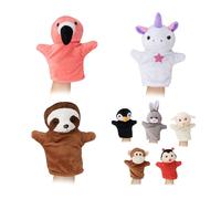 Relaxdays Lot de marionnettes animales pour enfant