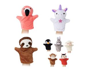 Relaxdays Lot de marionnettes animales pour enfant