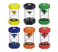 Relaxdays Lot de sabliers XXL, horloges de brossage de Dents pour Enfants, Solide, 1, 3, 5, 10, 15 & 30 Min, coloré
