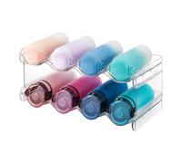Relaxdays Lot Porte-Bouteilles, empilable, pour frigo, Transparent