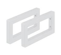 Relaxdays Lot Pratique de 2 Supports rectangulaires pour étagères murales, en Acier Robuste, 30 cm, Blanc