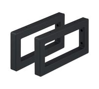 Relaxdays Lot pratique de 2 supports rectangulaires pour étagères murales, en acier robuste, 30 cm, noir