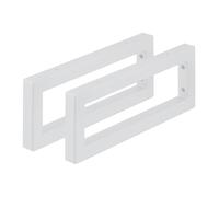 Relaxdays Lot Pratique de 2 Supports rectangulaires pour étagères murales, en Acier Robuste, 40 cm, Blanc