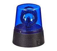 Relaxdays Lumière Bleue LED, lot 4, gyrophare avec réflecteur pivotant, éclairage de fêtes,avec Batteries, Bleue