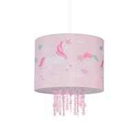 Relaxdays Luminaire, Abat-Jour orné de Licornes, Douille E27, HD env. 158 x 35 cm, pour Chambre d'enfant, Rose