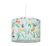 Relaxdays Luminaire Suspendu, Chambre d’Enfant, Abat-Jour Jungle, HxD : 140x35 cm, E27, Lampe à Suspension, Multicolore