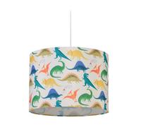 Relaxdays Luminaire, Abat-Jour orné de Dinosaures; Douille E27, HD env. 145 x 35 cm, pour Chambre d’Enfant, Multicolore