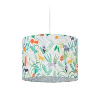 Relaxdays Luminaire Suspendu, Chambre d’Enfant, Abat-Jour Jungle, HxD : 140x35 cm, E27, Lampe à Suspension, Multicolore