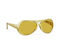 Relaxdays Lunettes déguisement, Lot de 10, Accessoire pour rappeurs, Carnaval, fêtes à thème & Anniversaires, photobooth, doré