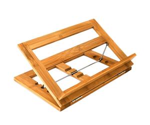 Relaxdays Lutrin de cuisine en Bambou porte livre