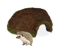 Relaxdays Maison hérisson, Iglu, Quartier d’Hiver Jardin, Abri résistant aux intempéries en rotin HxlxP 20x52x45cm