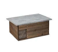 Relaxdays Maison pour hérisson, kit de Construction, Construction à hérisson avec Sol, clapet à Rat et entrée Labyrinthe, Bois, h x l x p : 21 x 46 x 34 cm, Marron