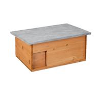 Relaxdays Maison hérisson résistant à l’Hiver, Montage, à l’abri des Chats,entrée de Labyrinthe, HlP 21x46x34 cm, Bois