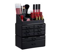 relaxdays Make-Up-Organizer schwarz