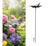 Relaxdays Mangeoire/Abreuvoir pour Oiseaux, 93 x 22,5 x 14 cm, Marron