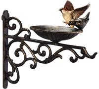 relaxdays Mangeoire pour oiseaux en fonte murale