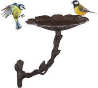 relaxdays Mangeoire pour oiseaux Fleur en fonte