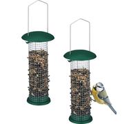 relaxdays Mangeoire pour oiseaux, set de 2 à suspendre