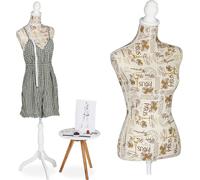 relaxdays Mannequin de couture réglable en hauteur