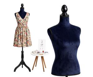 Relaxdays Mannequin femme 36/38 velours