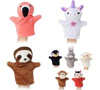 relaxdays Marionnettes à main Set d'animaux pour enfants
