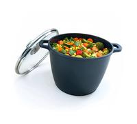 Relaxdays Marmite à soupe XXL, couvercle en verre