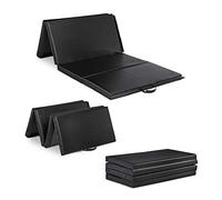 Relaxdays Matelas de gym XL, 235x120, pliant, 5 cm d’épaisseur, tapis de gymnastique pour la maison, imperméable, noir