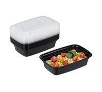 relaxdays Set de 10 Meal Prep Boxes 1 compartiment