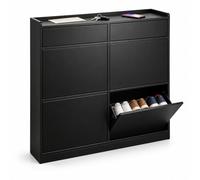 Relaxdays Meuble chaussures, 4 cases + 2 niches