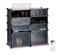 Relaxdays Meuble à chaussures 8 compartiments