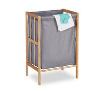 Relaxdays Meuble à linge avec cadre en bambou